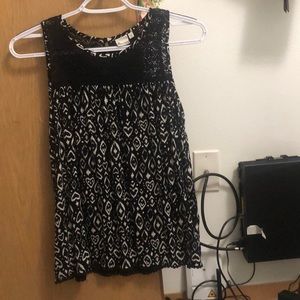 Black and white tank top